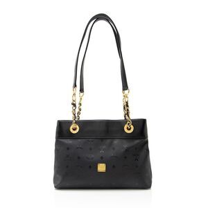 MCM Vintage Visetos Nylon Chain Tote